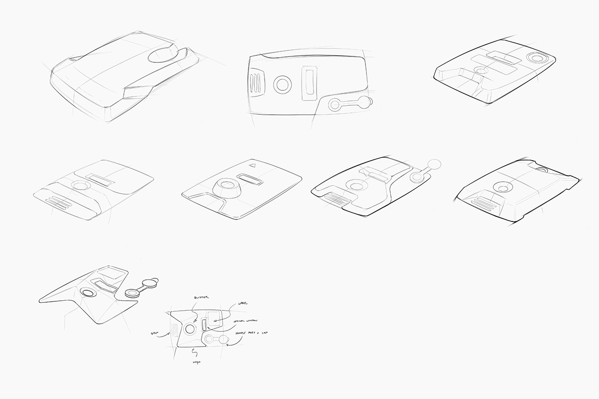 Medical device industrial design sketching